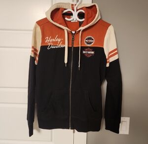 Harley-Davidson Tri-Color Zip-Up Jacket Hoodie
